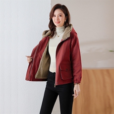 2023新款断款小棉袄派克服加绒加厚754-1款，女装棉衣/棉服，秋牧寒烟