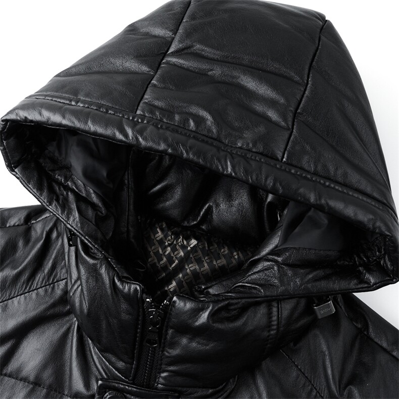BG-X5603冬季男士海宁真皮羽绒服山羊皮风衣鹅绒内胆百搭外套,男装风衣,电商B360A（原721A）