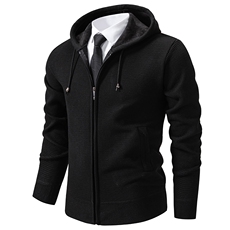 冬季男士毛衣针织衫外套男装开衫连帽修身潮流加绒，男装针织衫/毛衣，星座1706