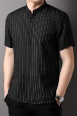 F7276钱塘2020-1夏季新款男士亚短袖T恤薄款时尚条纹上衣P99，男装T恤，钱塘207-1