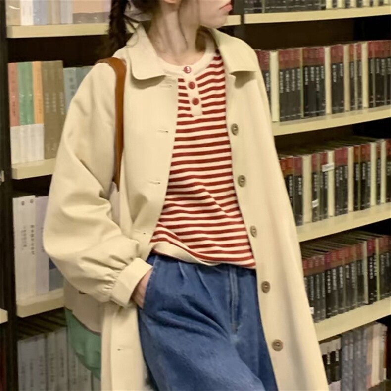 2025年秋季新款百搭女士条纹半开领系扣长袖保暖羊毛衫,女装羊毛衫,新胜羊绒
