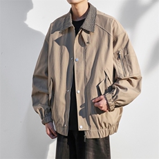 JK8866-P85L-9XL2025秋冬新款翻领工装夹克外套控148，男装夹克，星座109