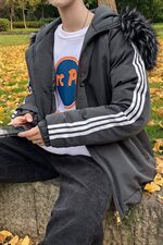新款棉衣男韩版大毛领羽绒棉服宽松加厚男装冬季外套M175，男装棉衣，电商A157