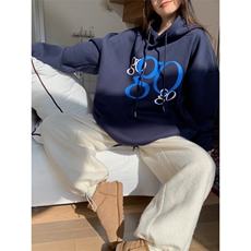 C321-P55美式复古字母基础款印花卫衣男女款情侣上衣，男装卫衣，星座617A-2