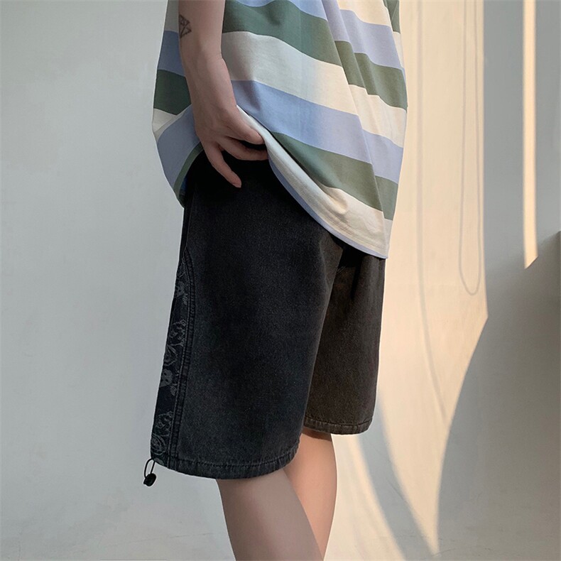 潮流春季牛仔裤男牛仔短裤D684P38,男装牛仔裤,星座1116-2
