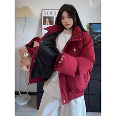 立领短款棉服外套男女同款冬季加厚面包服保暖黑色棉衣MW888，男装棉衣，星座1116A（原606A-3）