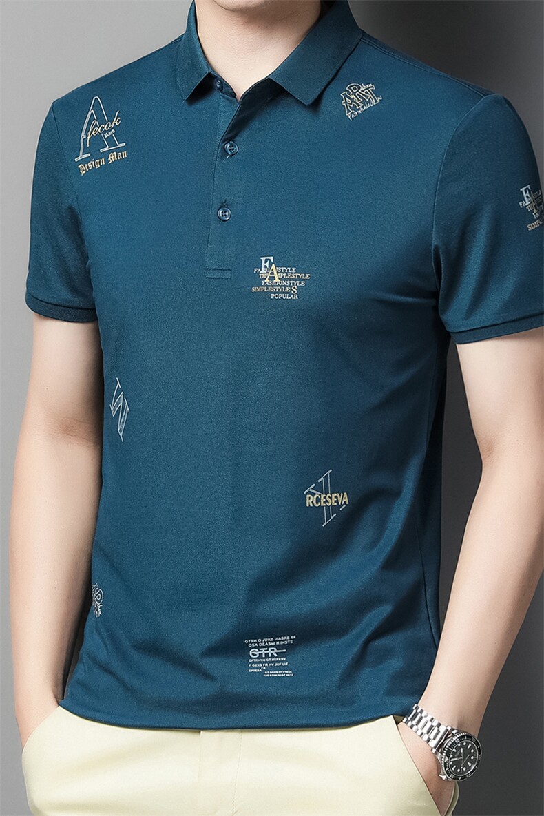 AL7602钱塘2020-3夏季男士精品翻领短袖休闲T恤P51,男装T恤,钱塘207-3
