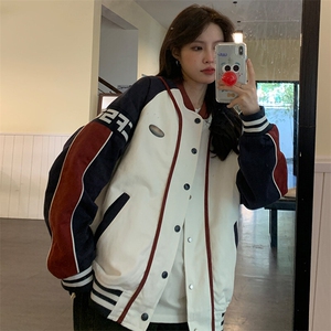 飞行员夹克外套少男女春秋棒球服新款初中高中学生薄款夹克上衣
