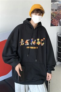 22秋 新款港风宽松休闲oversize情侣套头卫衣 B266-Y609-P55图片