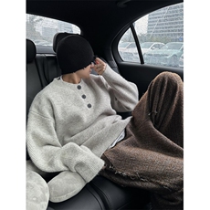 【有货】B178CC-特P65亨利领毛衣男慵懒高级感针织衫外套，男装针织衫/毛衣，星座1007（原301D）