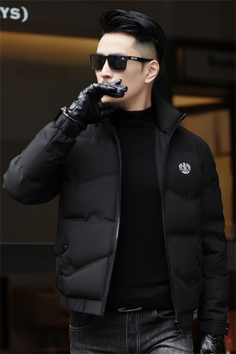 ZMS-M8830新款冬季男士鸭绒羽绒服立领保暖外套修身大衣,男装羽绒服,电商B360
