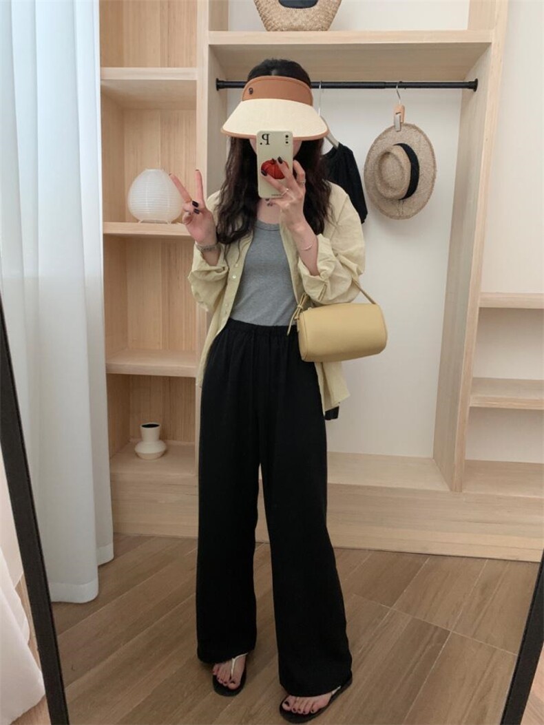 夏季新款阔腿裤～，其它，三文鱼