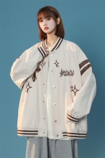 中性风2026秋季新款潮牌印花棒球服宽松百搭夹克G300--P65K88，男装夹克，A247A