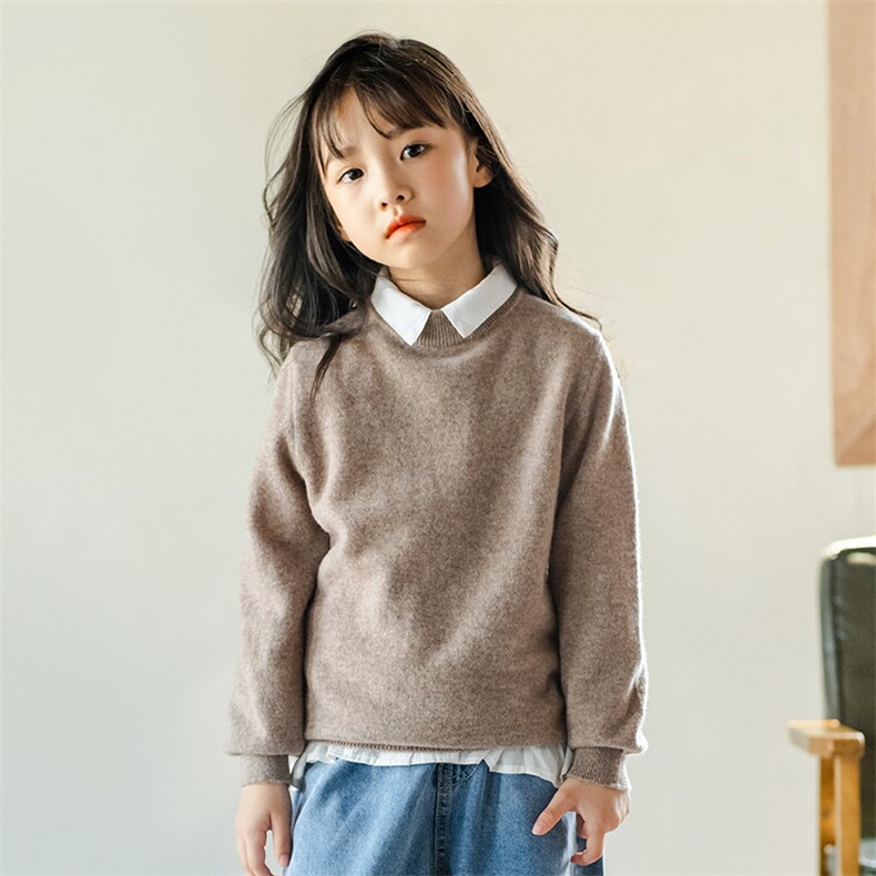 时尚保暖儿童羊毛衫舒适柔软经典百搭款式，童装儿童羊毛衫，暖钟情羊绒