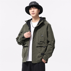 2025春秋季新款登山服男士夹克宽松潮流速干连帽外套F0913-P100图片