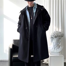 秋装轻熟风衣男长款大码大衣男中长款秋季夹克F995-P95-控，男装夹克，星座401