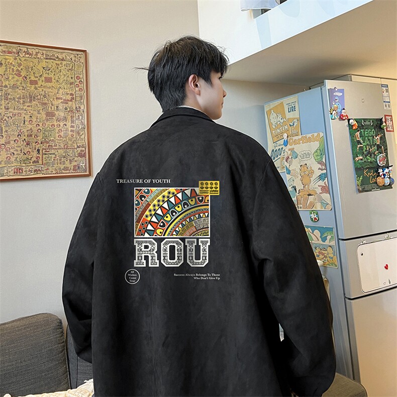麂皮绒夹克男大码立领褂子外套JK85370-P68加绒款-P78,男装夹克,电商A040