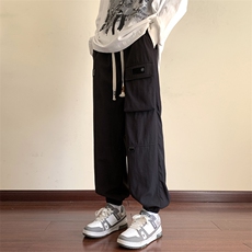 港风工装休闲裤男宽松直筒束脚伞兵裤KP806P50，男装休闲裤，星座1204-3
