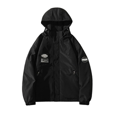 冬新连帽大码冲锋衣加棉加厚情侣款雪服休闲棉衣中性外套M35-P125，男装棉衣，电商A001-1