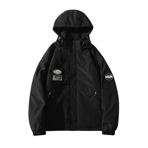 冬新连帽大码冲锋衣加棉加厚情侣款雪服休闲棉衣中性外套M35-P125图片