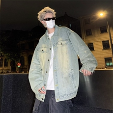 春季新款户外宽松百搭牛仔外套韩版小众设计感夹克男W8096-P58，男装夹克，星座512-4