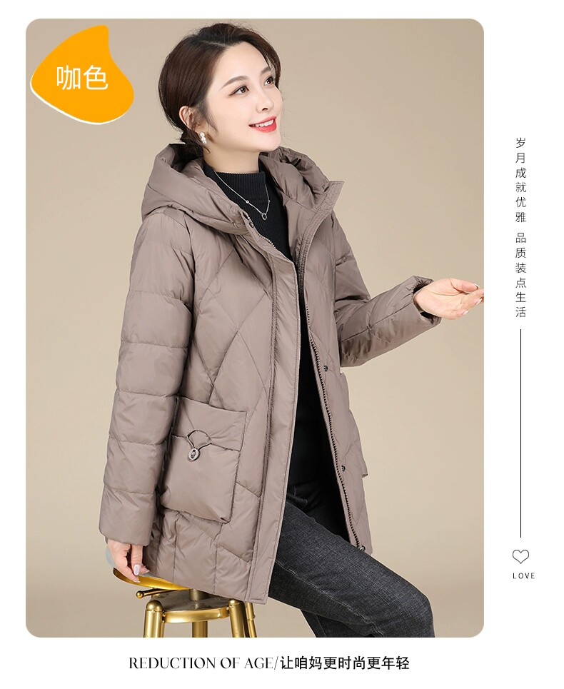 2025年秋季连帽大版羽绒棉服，女装棉衣/棉服，浩新羊绒