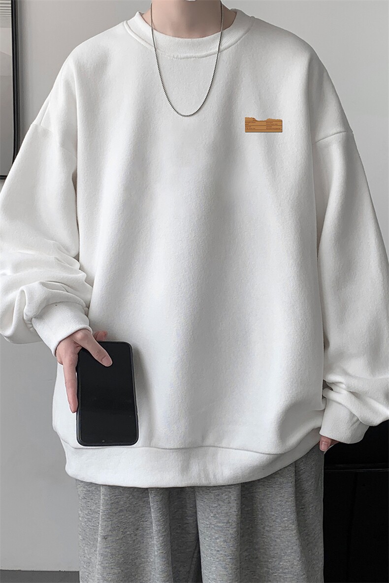 S6293-P28秋季圆领卫衣男大码韩版宽松长袖外套,男装卫衣,电商A040