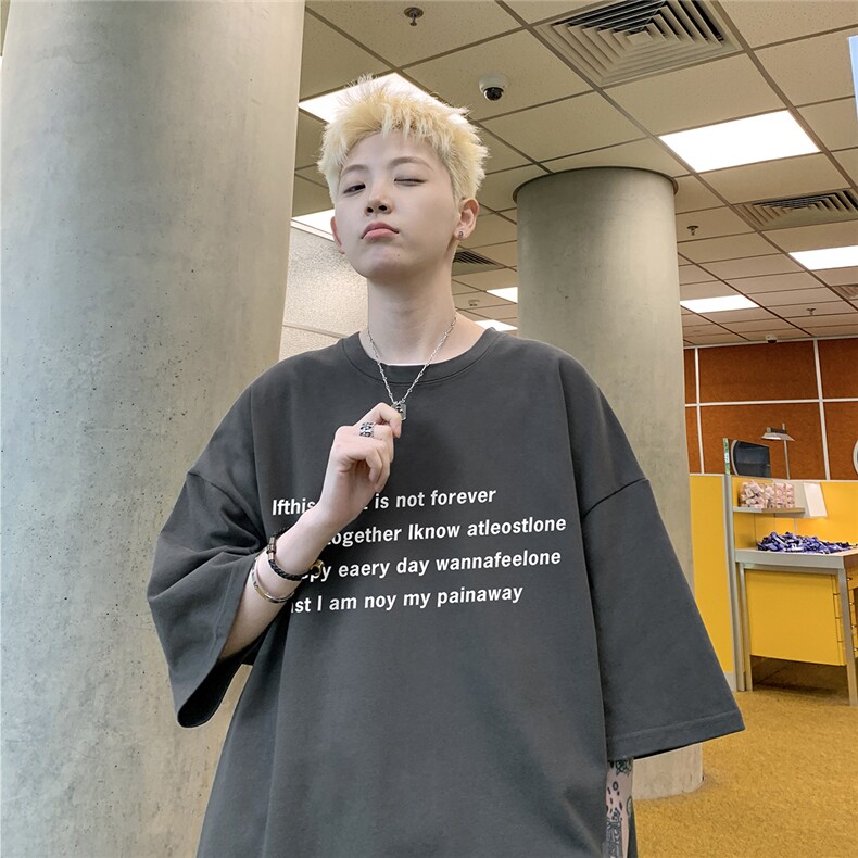 背后印花宽松ins半袖上衣休闲男hiphop街头短袖T恤D328-T478-P28,男装T恤,电商D328