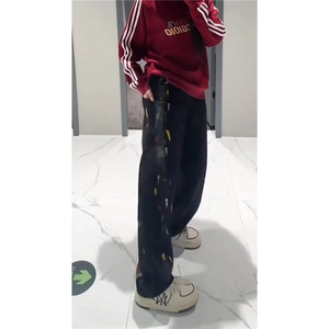 GJ15-P50 灰色工装裤女夏季2025新款高腰垂感降落伞休闲运动图片