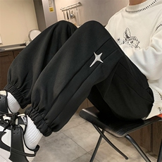 加绒加厚休闲运动卫裤男美式针织束脚裤子715-6-BX01P55（控78），男装休闲裤，星座715-6