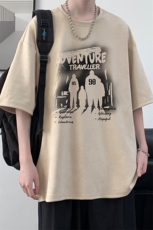 麂皮绒短袖t恤男大码半袖男大皂风JD82374-P25，男装T恤，电商A040