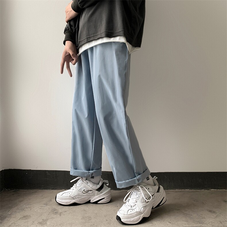 K43099-P25加绒款-P35休闲裤男士大码宽松九分运动裤男裤男直筒,男装休闲裤,电商A040