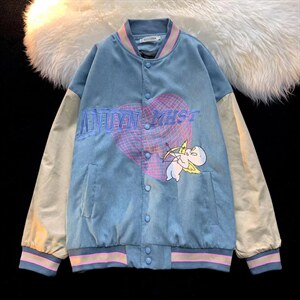 潮流夹克潮男春季刺绣爱心撞色棒球服外套夹克W102P55,男装夹克,星座1116-2