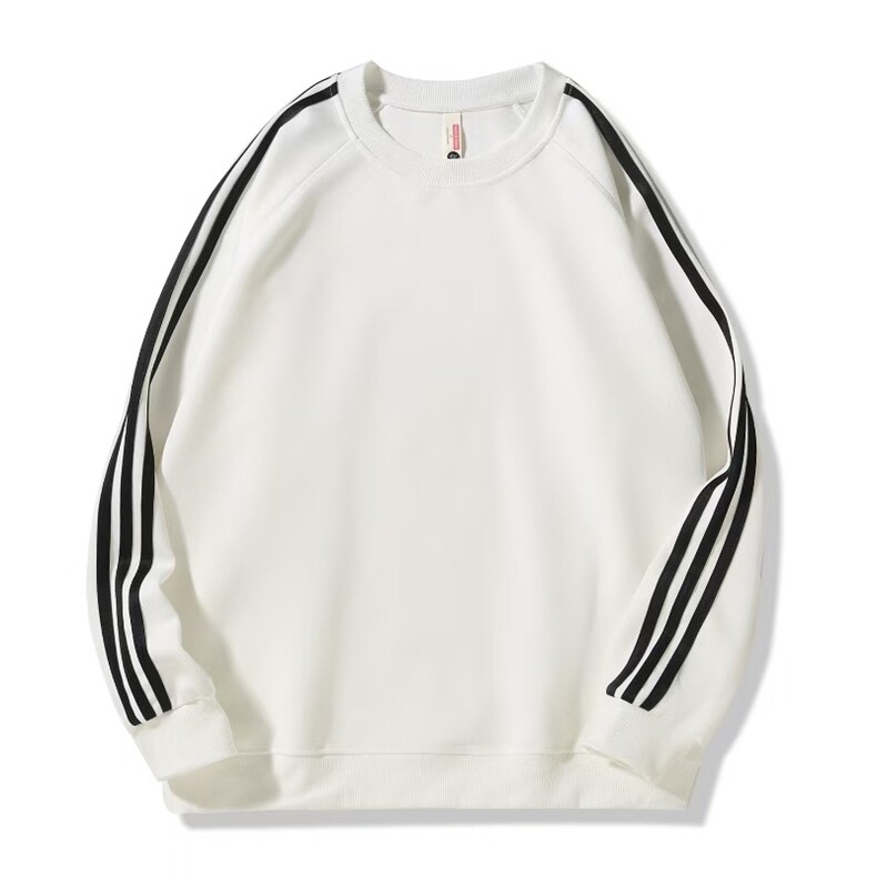 2024年秋季青春活力套头三叶草同款圆领插肩袖卫衣加绒款男装，男装卫衣，宏恒