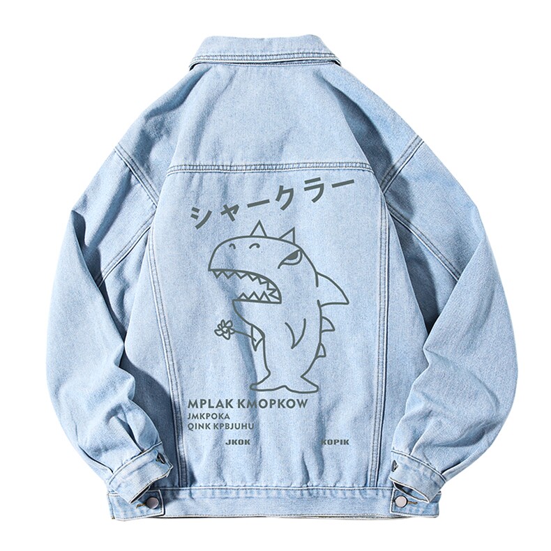 牛仔夹克男大码牛仔外套男茄克NJ77092-P60加绒款-P75,男装夹克,电商A040A