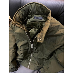 网图现货港风多口袋工装立领保暖棉服 XZ213-MF18-P100控168图片