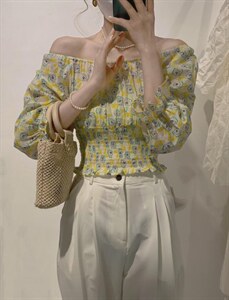 韩系两穿小花上衣,其它,驿谷