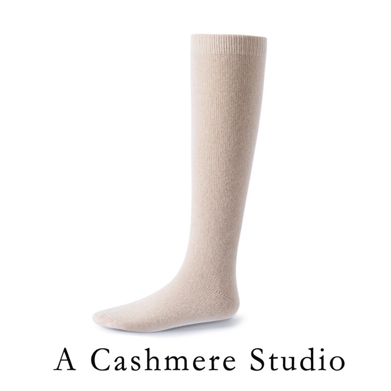 2025年秋季新款简约针织羊绒中筒袜时尚休闲通勤百搭，袜子，蒙娇羊绒