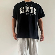 万针全刺绣工艺抖音得物高品质260克重磅纯棉双纱美式高街短袖T恤，男装T恤，电商A486