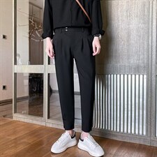 冰丝休闲裤潮流韩版九分裤白色裤子潮牌男夏季薄款西裤，男装西裤，星座410-6（原星座1304-1）