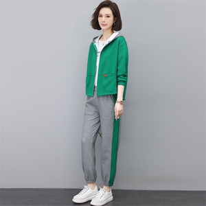 时尚休闲运动套装女春秋季2025新款卫衣卫裤妈妈减龄显瘦两件套潮图片