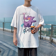 图案已注册港风日系休闲情侣潮大码风短袖T恤男713F25控38，男装T恤，星座227-7