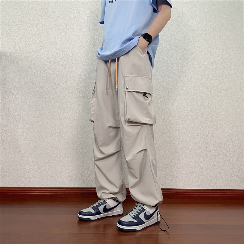工装口袋褶皱休闲裤K101模特地板92%聚酯纤维8%氨纶(S-2XL)TP28,男装休闲裤,电商A088