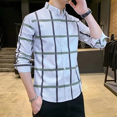 高档秋装新款男士长袖衬衫韩版时尚修身衬衣c100---p21，男装衬衫，星座102C-1(原星座100)