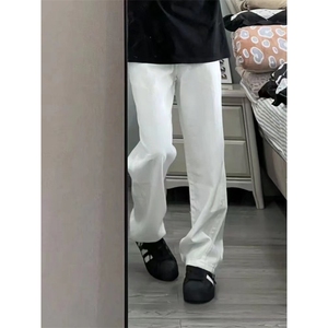 1506-1/KY4781/P38新款小众宽松显瘦垂感阔腿拖地裤子男女同款图片