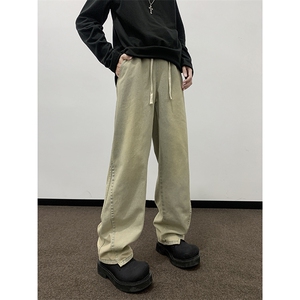 美式复古vibe高街牛仔裤宽松直筒百搭休闲阔腿N0674-P40图片