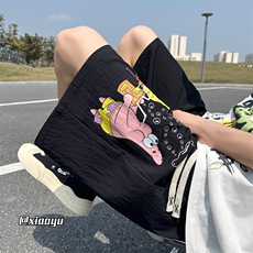 XZ616夏季海绵宝宝派大星速干短裤印花休闲五分裤TY2464P35控48，男装牛仔裤，星座512A（原616）