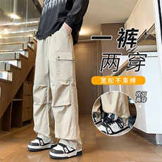 2025港风潮流工装宽松松紧速干伞兵裤男，男装工装外套，星座505-2（原电商A260-1)