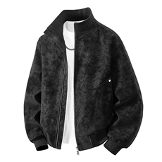 2026春季新款得物品质休闲皮夹克飞行服皮衣男防外套26183-60，男装夹克，星座1402-2