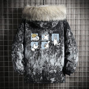 MC49097-P135 日系潮衣男大码派克服男工装服外套袄 网格图片